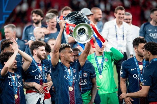 2026.05.30 Budapeszt Paris Saint Germain - Arsenal UEFA Final Ligi Mistrzow PSG ArsenaÅ‚ N z Marquinhos wins uefa champions league wygrywa lige mistrzow trophy radosc celebration celebration Ousmane Dembele Luis Enrique Desire Doue Foto Mateusz Porzucek PressFocus 2026.05.30 Budapeszt Paris Saint Germain - Arsenal UEFA Champions League Final, Budapest, Puskas Arena Marquinhos wins uefa champions league wygrywa lige mistrzow trophy radosc celebration celebration Ousmane Dembele Luis Enrique Desire Doue Credit: Mateusz Porzucek PressFocus NEWSPIX.PL --- newspix.pl POLAND OUT! 