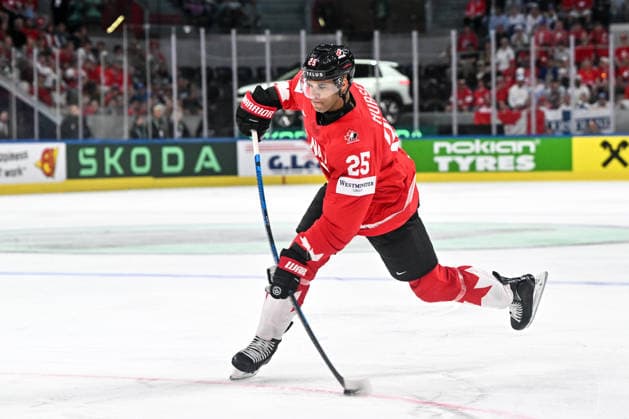 ZURICH, SWITZERLAND MAY 30 Darnell Nurse of Canada takes a shot during the 2026 IIHF Ice Hockey World Championship Switzerland game between Canada and Finland at Swiss Life Arena on May 30, 2026 in Zurich, Zurich Zurich Swiss Life Arena Zurich Switzerland Copyright: xJustPictures.ch AndreaxBrancax jp-en-EuSpIm-JP7_ANB_FinCze_30052026_6572