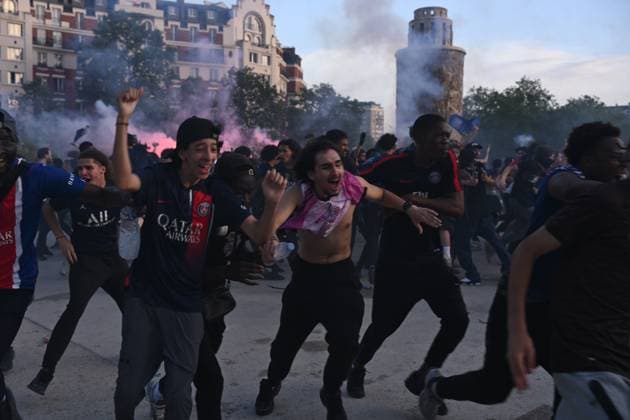 Tensions between PSG fans and the police following PSG’s victory over Arsenal in the Champions League final in Paris on 30 May 2026. - 30 05 2026 - France Ile-de-France (region) Paris -  JulienxMattiax xLexPictorium LePictorium_0335040