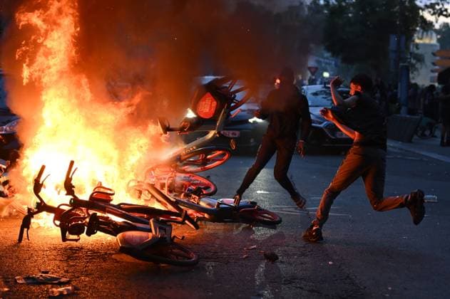 Tensions between PSG fans and the police following PSG’s victory over Arsenal in the Champions League final in Paris on 30 May 2026. - 30 05 2026 - France Ile-de-France (region) Paris -  JulienxMattiax xLexPictorium LePictorium_0335061