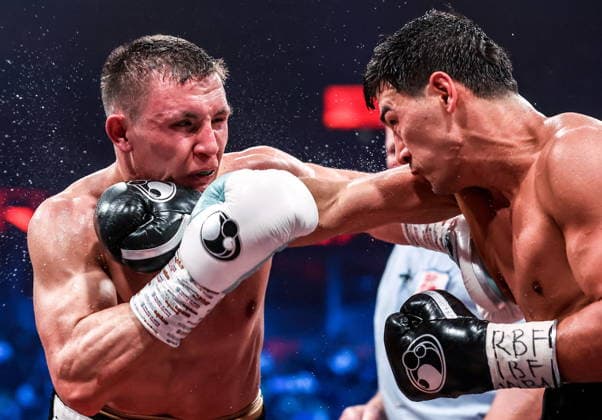 RUSSIA, YEKATERINBURG - MAY 31, 2026: Germany s Michael Eifert (L) and Russia s Dmitry Bivol fight in their main event bout over the IBF and WBA World Light Heavyweight Champion titles as part of an RCC Boxing event at the UGMK Arena RCC Boxing Event In Yekaterinburg, Russia  - ZUMAt113 20260531_zaa_t113_009 Copyright: xDonatxSorokinx