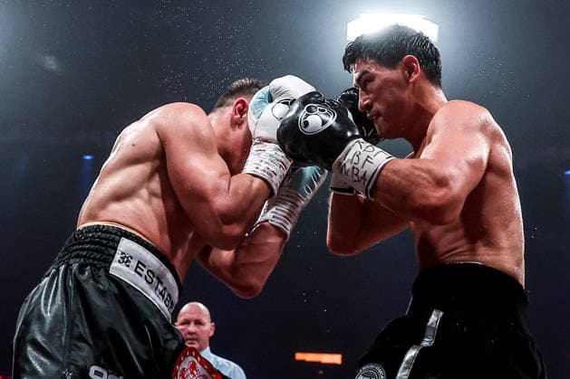 RUSSIA, YEKATERINBURG - MAY 31, 2026: Russia s Dmitry Bivol (R) and Germany s Michael Eifert fight in their main event bout over the IBF and WBA World Light Heavyweight Champion titles as part of an RCC Boxing event at the UGMK Arena RCC Boxing Event In Yekaterinburg, Russia  - ZUMAt113 20260531_zaa_t113_014 Copyright: xDonatxSorokinx