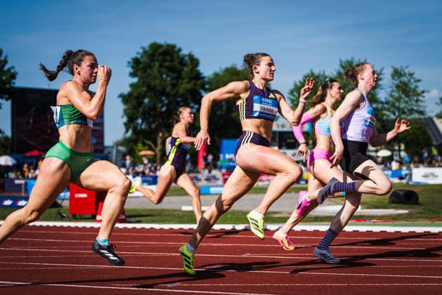 51 Hypomeeting, Goetzis AT , 30 05 2026 GOETZIS, SWITZERLAND MAY 30 left to right Ellen BARBER of Great Britain and Northern Ireland, Vanessa GRIMM of Germany, Enni VIRJONEN of Finland compete in the 200 m of the womens heptathlon at the 51 Hypomeeting, Goetzis AT on May 30, 2026 in Goetzis, Switzerland Copyright: xBEAUTIFULxSPORTS UlfxSchillerx