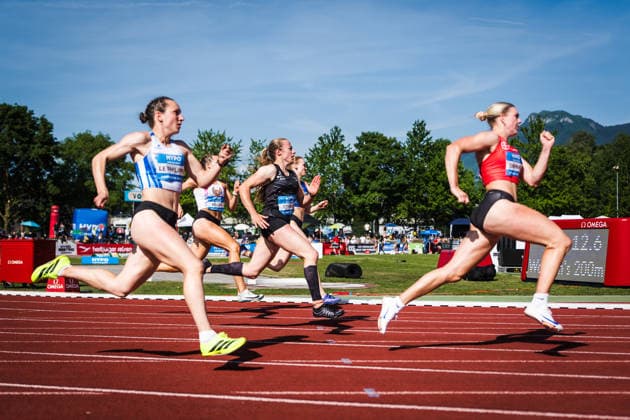 51 Hypomeeting, Goetzis AT , 30 05 2026 GOETZIS, SWITZERLAND MAY 30 Sandra ROETHLIN of Switzerland, center, competes in the 200 m of the womens heptathlon at the 51 Hypomeeting, Goetzis AT on May 30, 2026 in Goetzis, Switzerland Copyright: xBEAUTIFULxSPORTS UlfxSchillerx