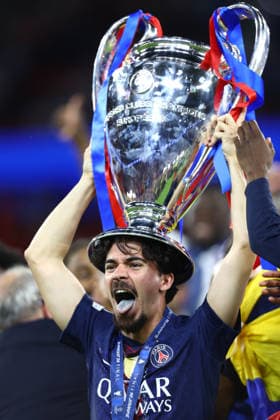 May 30, 2026, Budapest, Hungary: VITINHA of PSG celebrates winning the UEFA Champions League 2025 26 final against and Arsenal FC at the Puskas Arena in Budapest, Hungary. PSG won 4:3 on penalties after a 1:1 game and wins the back to back trophy. Soccer 2026: UEFA Champions League Final: PSG : Arsenal  - ZUMAc179 20260530_zep_c179_034 Copyright: xMickaelxChavetx