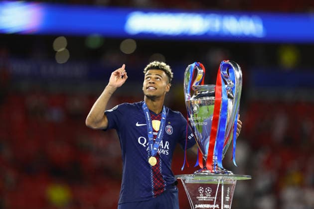 May 30, 2026, Budapest, Hungary: DESIRE DOUE of PSG celebrates winning the UEFA Champions League 2025 26 final against and Arsenal FC at the Puskas Arena in Budapest, Hungary. PSG won 4:3 on penalties after a 1:1 game and wins the back to back trophy. Soccer 2026: UEFA Champions League Final: PSG : Arsenal  - ZUMAc179 20260530_zep_c179_037 Copyright: xMickaelxChavetx