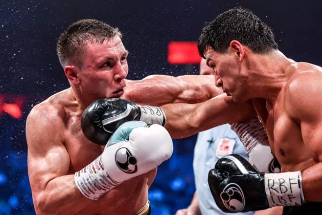 RUSSIA, YEKATERINBURG - MAY 31, 2026: Germany s Michael Eifert (L) and Russia s Dmitry Bivol fight in their main event bout over the IBF and WBA World Light Heavyweight Champion titles as part of an RCC Boxing event at the UGMK Arena RCC Boxing Event In Yekaterinburg, Russia  - ZUMAt113 20260531_zaa_t113_033 Copyright: xDonatxSorokinx