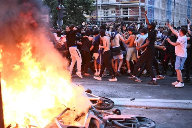 Tensions between PSG fans and the police following PSG’s victory over Arsenal in the Champions League final in Paris on 30 May 2026. - 30 05 2026 - France Ile-de-France (region) Paris -  JulienxMattiax xLexPictorium LePictorium_0335084