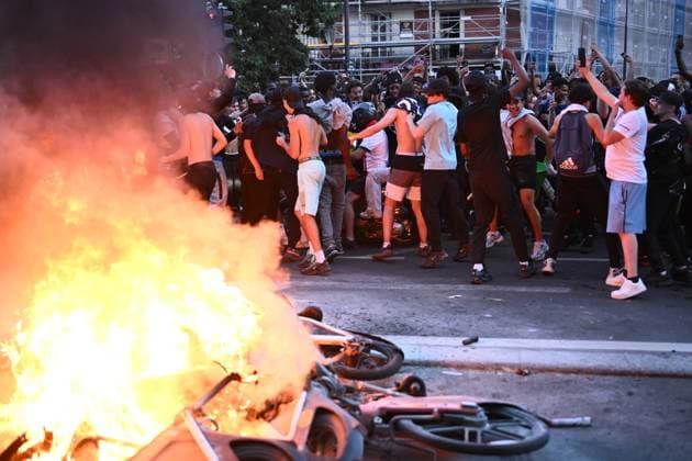Tensions between PSG fans and the police following PSG’s victory over Arsenal in the Champions League final in Paris on 30 May 2026. - 30 05 2026 - France Ile-de-France (region) Paris -  JulienxMattiax xLexPictorium LePictorium_0335085