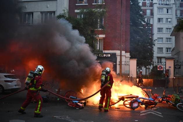 Tensions between PSG fans and the police following PSG’s victory over Arsenal in the Champions League final in Paris on 30 May 2026. - 30 05 2026 - France Ile-de-France (region) Paris -  JulienxMattiax xLexPictorium LePictorium_0335089