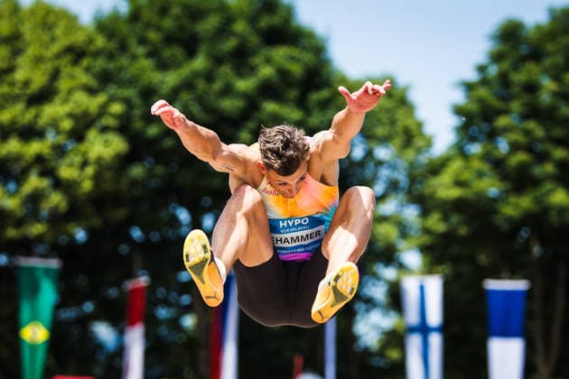 51 Hypomeeting, Goetzis AT , 30 05 2026 GOETZIS, SWITZERLAND MAY 30 Simon EHAMMER of Switzerland competes in the long jump of the mens decathlon at the 51 Hypomeeting, Goetzis AT on May 30, 2026 in Goetzis, Switzerland Copyright: xBEAUTIFULxSPORTS UlfxSchillerx
