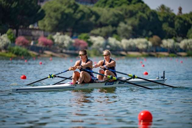Seville, Spain. 30 May 2026. Rowers Rebecca Wilde and Cameron Nyland (Great Britain) ahead of the W2x Women s Double Sculls Semifinal 1 Race at the World Rowing Cup 1 2026 at CEAR La Cartuja. Copyright: xDavidxSarmientox xVWPicsx DSG-0851