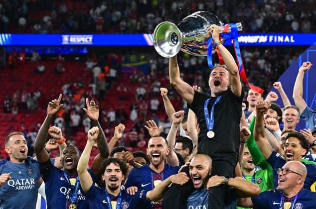 Luis Enrique - Le PSG remporte la Ligue Des Champions 2026, pour la seconde fois d affilée face à Arsenal au stade Ferenc-Puskas à Budapest le 30 mai 2026. Christian Liewig Bestimage PSG wins the Champions League 2026, for the second time in a row against Arsenal at the Ferenc Puskas Stadium in Budapest on May 30, 2026. Budapest Hongrie  Copyright: xChristianxLiewigx xBestimagexChristianxLiewigx xBestimagex