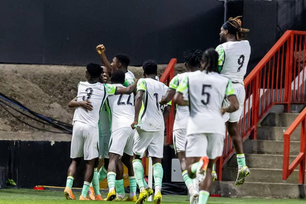 Jamaica v Nigeria, Unity Cup London 2026, Cup Final GOAL scores 3-0 Nigeria midfielder usuf bdullhi (4) scores and celebrates during the Unity Cup London 2026 match between Jamaica and Nigeria at The Valley, London, UK on 30 May 2026. London The Valley Greater London UK Editorial use only , Copyright: xManjitxNarotrax PSI-24353-0063