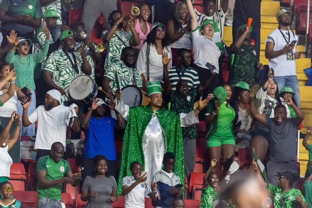 Jamaica v Nigeria, Unity Cup London 2026, Cup Final Nigeria fans celebrate win after the Unity Cup London 2026 match between Jamaica and Nigeria at The Valley, London, UK on 30 May 2026. London The Valley Greater London UK Editorial use only , Copyright: xManjitxNarotrax PSI-24353-0067