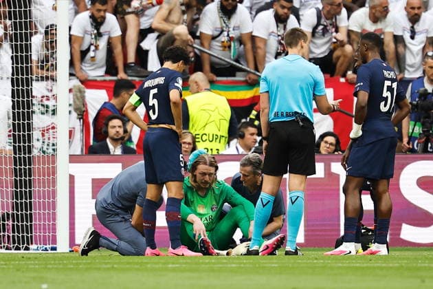 Matvei Safonov (PSG), MAY 30, 2026 - Football Soccer : UEFA Champions League final match between Paris Saint-Germain - Arsenal FC at the Puskas Arena in Budapest, Hungary. Noxthirdxpartyxsales  aflo_332569153