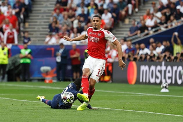 William Saliba (Arsenal), MAY 30, 2026 - Football Soccer : UEFA Champions League final match between Paris Saint-Germain - Arsenal FC at the Puskas Arena in Budapest, Hungary. Noxthirdxpartyxsales  aflo_332570221