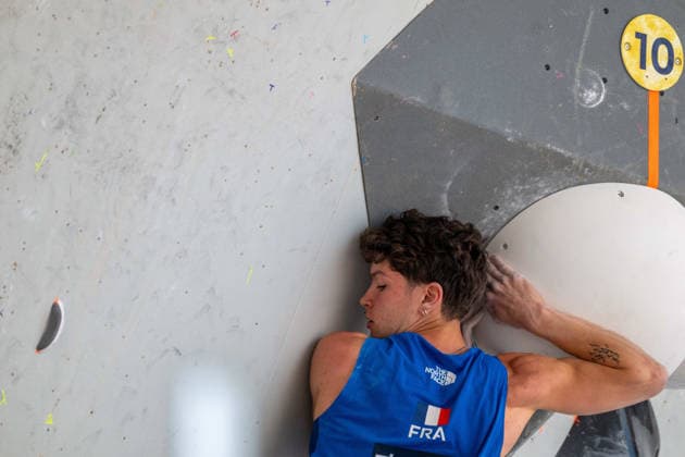 May 30, 2026, Madrid, Madrid, Spain: MEJDI SCHALCK of France competes during the men s boulder semifinal at the IFSC World Climbing Series in Madrid Madrid Spain - ZUMAd308 20260530_zsp_d308_066 Copyright: xJuanxCarlosxLucasx
