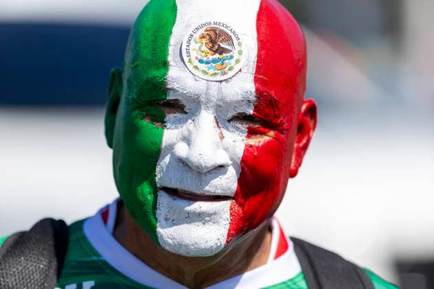 May 30, 2026, Pasadena, California, USA: A soccer fan is seen before a MexTour Sendoff Match between Mexico and Australia at Rose Bowl on Saturday, May 30, 2026 in Pasadena, Calif. MexTour Sendoff Match: Mexico Vs Australia  - ZUMAc68_ 20260530_zaf_c68_001 Copyright: xRingoxChiux