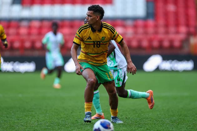 Jamaica v Nigeria, Unity Cup London 2026, Cup Final Jamaica midfielder Brandon Cover (18) during the Unity Cup London 2026 Final match between Jamaica and Nigeria at The Valley, London, UK on 30 May 2026. London The Valley Greater London UK Editorial use only , Copyright: xToyinxOshodix PSI-24348-0080