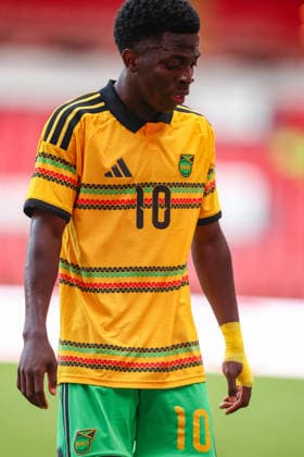 Jamaica v Nigeria, Unity Cup London 2026, Cup Final Jamaica forward Kaheim Dixon (10) during the Unity Cup London 2026 Final match between Jamaica and Nigeria at The Valley, London, UK on 30 May 2026. London The Valley Greater London UK Editorial use only , Copyright: xToyinxOshodix PSI-24348-0081