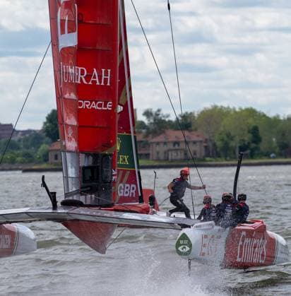 RECORD DATE NOT STATED Mubadala New York SailGP Kicks Off as Spain Takes Early Lead on Opening Day (SPO) Mubadala New York SailGP Kicks Off as Spain Takes Early Lead on Opening Day. May 30,2026, Governors Island, New York, USA: Team Great Britain competes during the opening day of the Mubadala New York Sail Grand Prix on the Hudson River on Saturday. Jorge Estrellado Thenews2(Foto: Jorge Estrellado Thenews2 imago images) SPO  Copyright: xJorgexEstrelladox