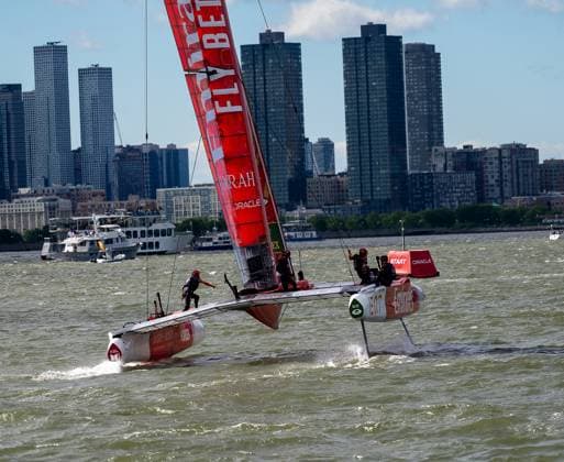 RECORD DATE NOT STATED Mubadala New York SailGP Kicks Off as Spain Takes Early Lead on Opening Day (SPO) Mubadala New York SailGP Kicks Off as Spain Takes Early Lead on Opening Day. May 30,2026, Governors Island, New York, USA: Team Great Britain competes during the opening day of the Mubadala New York Sail Grand Prix on the Hudson River on Saturday. Jorge Estrellado Thenews2(Foto: Jorge Estrellado Thenews2 imago images) SPO  Copyright: xJorgexEstrelladox