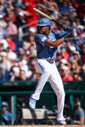 May 30, 2026, Washington D.C, District Of Columbia, United States: Washington, DC; Washington Nationals right fielder James Wood (29) bats during the Major League Baseball game between the Washington Nationals and the San Diego Padres at Nationals Park on Saturday, May 30, 2026. The Nationals beat the Padres 9-4. Washington D.C United States - ZUMAp258 20260530_znp_p258_050 Copyright: xStevexPrakopex