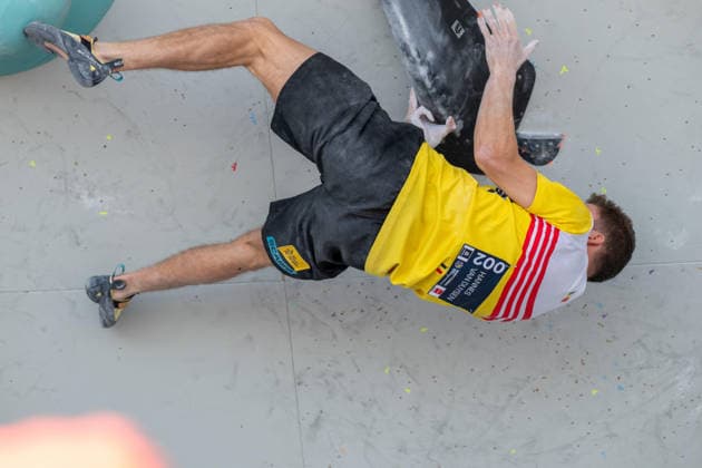 May 30, 2026, Madrid, Madrid, Spain: HANNES VAN DUYSEN of Belgium competes during the men s boulder semifinal at the IFSC World Climbing Series in Madrid Madrid Spain - ZUMAd308 20260530_zsp_d308_095 Copyright: xJuanxCarlosxLucasx