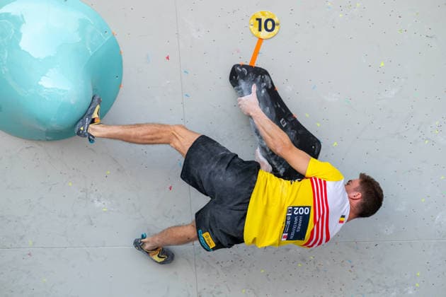 May 30, 2026, Madrid, Madrid, Spain: HANNES VAN DUYSEN of Belgium competes during the men s boulder semifinal at the IFSC World Climbing Series in Madrid Madrid Spain - ZUMAd308 20260530_zsp_d308_096 Copyright: xJuanxCarlosxLucasx