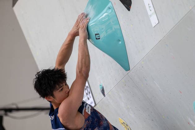 May 30, 2026, Madrid, Madrid, Spain: SORATO ANRAKU of Japan competes during the men s boulder semifinal at the IFSC World Climbing Series in Madrid Madrid Spain - ZUMAd308 20260530_zsp_d308_126 Copyright: xJuanxCarlosxLucasx