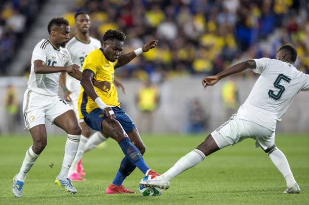 Ecuador and Saudi Arabia in an International Friendly, Länderspiel, Nationalmannschaft match in the United States. Jordy Caicedo player of Ecuador during the match between Ecuador and Saudi Arabia in an international friendly at Sports Illustrated Stadium in the city of Harrison, New Jersey, United States, on Saturday, May 30, 2026. HARRISON Sports Illustrated Stadium NJ UNITED STATES Copyright: xWilliamxVolcovx