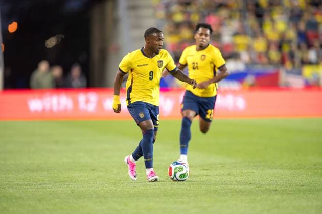 Ecuador and Saudi Arabia in an International Friendly, Länderspiel, Nationalmannschaft match in the United States. John Yeboah player of Ecuador during the match between Ecuador and Saudi Arabia in an international friendly at Sports Illustrated Stadium in the city of Harrison, New Jersey, United States, on Saturday, May 30, 2026. HARRISON Sports Illustrated Stadium NJ UNITED STATES Copyright: xWilliamxVolcovx