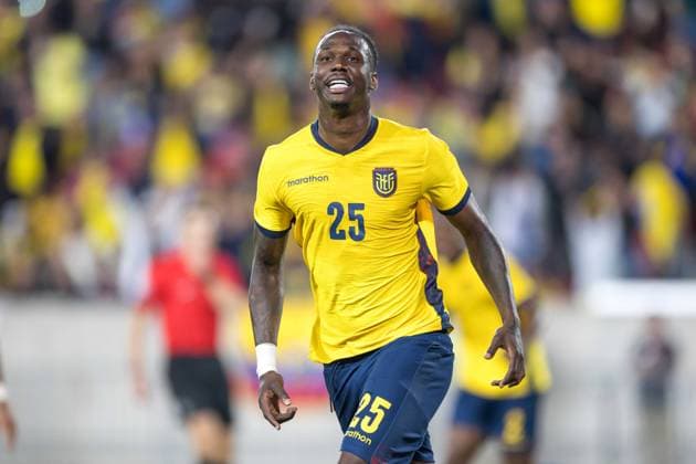 Ecuador and Saudi Arabia in an International Friendly, Länderspiel, Nationalmannschaft match in the United States. Jackson Porozo player of Ecuador celebrate your goal during the match between Ecuador and Saudi Arabia in an international friendly at Sports Illustrated Stadium in the city of Harrison, New Jersey, United States, on Saturday, May 30, 2026. HARRISON Sports Illustrated Stadium NJ UNITED STATES Copyright: xWilliamxVolcovx