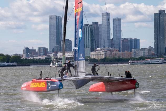 RECORD DATE NOT STATED 2026 Rolex SailGP Championship Mubadala New York Sail Grand Prix (NEW) 2026 Rolex SailGP Championship Mubadala New York Sail Grand Prix. May 30, 2026, New York, New York, USA: Team Spain Los Gallos SailGP boat races in Race 1 during Mubadala New York Sail Grand Prix at New York Harbor on May 30, 2026 in New York City. (Credit: M10s TheNews2)(Foto: M10S Thenews2 imago images) SPO  Copyright: xM10sx