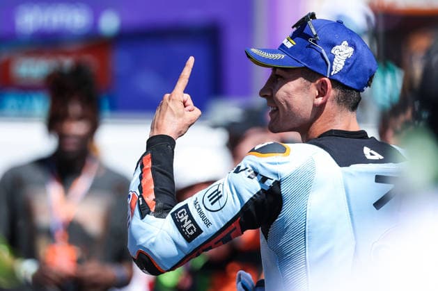May 30, 2026, Scarperia E San Piero, Firenze, Italy: Raul Fernandez of Spain and Trackhouse MotoGP Team celebrate the victory in Sprint Race during MotoGP GP7 Brembo Grand Prix of Italy - Sprint Race Podium at Mugello Circuit. Scarperia E San Piero Italy - ZUMAs197 20260530_aaa_s197_193 Copyright: xFabrizioxCarabellix
