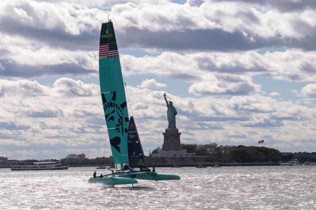 RECORD DATE NOT STATED 2026 Rolex SailGP Championship Mubadala New York Sail Grand Prix (NEW) 2026 Rolex SailGP Championship Mubadala New York Sail Grand Prix. May 30, 2026, New York, New York, USA: Team U.S. SailGP boat races in Race 2 during Mubadala New York Sail Grand Prix at New York Harbor on May 30, 2026 in New York City. (Credit: M10s TheNews2)(Foto: M10S Thenews2 imago images) SPO  Copyright: xM10sx