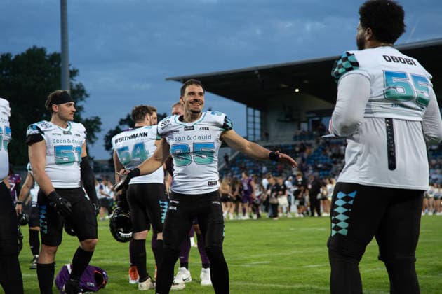 30 05 2026, xhfmx, American Football EFA European Football Alliance, Frankfurt Galaxy Munich Ravens Munich Ravens celebrate the victory in Frankfurt DFL DFB REGULATIONS PROHIBIT ANY USE OF PHOTOGRAPHS as IMAGE SEQUENCES and or QUASI VIDEO Frankfurt am Main