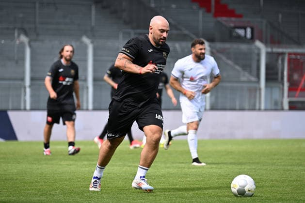 30 05 2026, xsvx, Football Langholz Cup 2026, v l Timo Gebhart Eckerlin Friends Wiesbaden