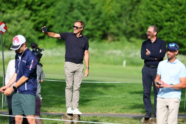 GOLF - Austrian Alpine Open KITZBUEHEL,AUSTRIA,31.MAY.26 - GOLF - DP World Tour, Austrian Alpine Open, GC Kitzbuehel-Schwarzsee-Reith. Image shows feature with fans.  GEPAxpictures xAmirxBeganovic