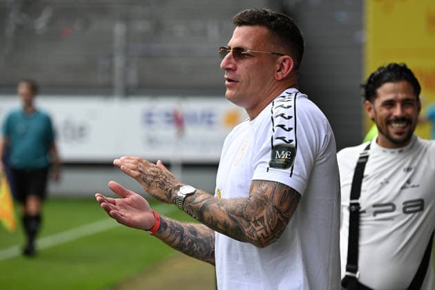 30 05 2026, xsvx, Football Langholz Cup 2026, f l Rapper musician Gzuz 187 Strassenbande Kristoffer Jonas Klauß Klauss Wiesbaden