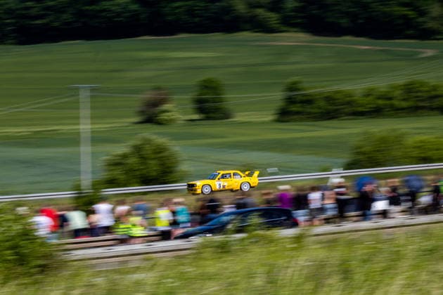 30 05 2026, GER, Motorsport Rallyesport, Maenner Frauen, Saison 2026, 61 RSC Rallye Wartburg RSC Rallye Super Cup powered by Carunion org MC Eisenach RAUSCH, Michael DEU SCHMIDT, Volker DEU Opel Ascona B 16 V On Saturday afternoon, the drivers entered the last special stage Flachsgrund powered by Formella Bau GmbH 99817 Eisenach Festplatz Spicke Thüringen Germany