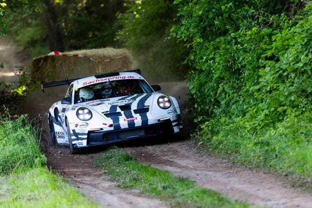 30 05 2026, GER, Motorsport Rallyesport, Maenner Frauen, Saison 2026, 61 RSC Rallye Wartburg RSC Rallye Super Cup powered by Carunion org MC Eisenach Team Motopark ZELTNER, Ruben DEU WINDISCH, Thomas DEU Porsche 992 GT3 Rally GT On Saturday afternoon, the drivers entered the last special stage Flachsgrund powered by Formella Bau GmbH 99817 Eisenach Festplatz Spicke Thüringen Germany