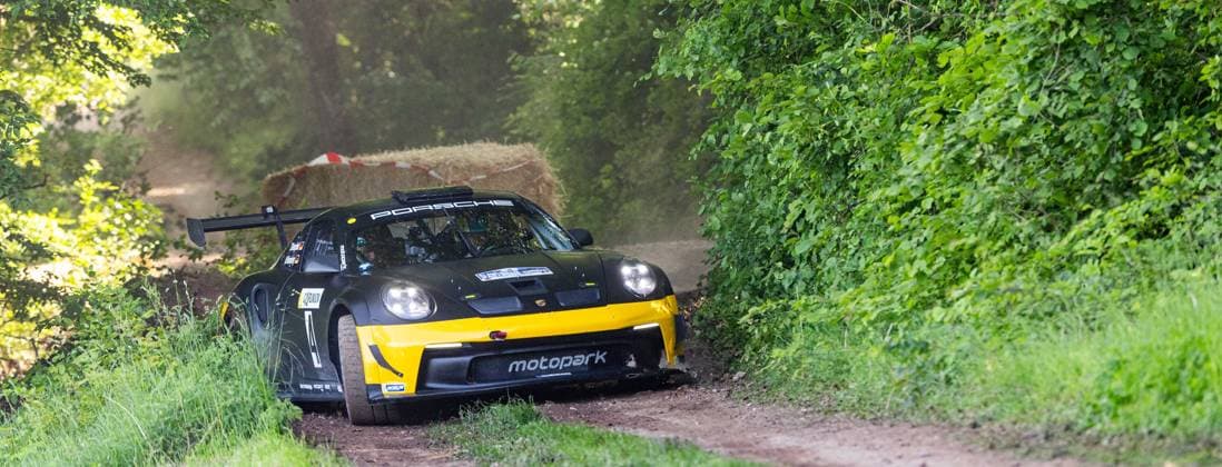 30 05 2026, GER, Motorsport Rallyesport, Maenner Frauen, Saison 2026, 61 RSC Rallye Wartburg RSC Rallye Super Cup powered by Carunion org MC Eisenach Team Motopark RUMPFKEIL, Timo DEU BERG, H DEU Porsche 911 Rally GT On Saturday afternoon, the drivers entered the final special stage Flachsgrund powered by Formella Bau GmbH 99817 Eisenach Festplatz Spicke Thüringen Germany