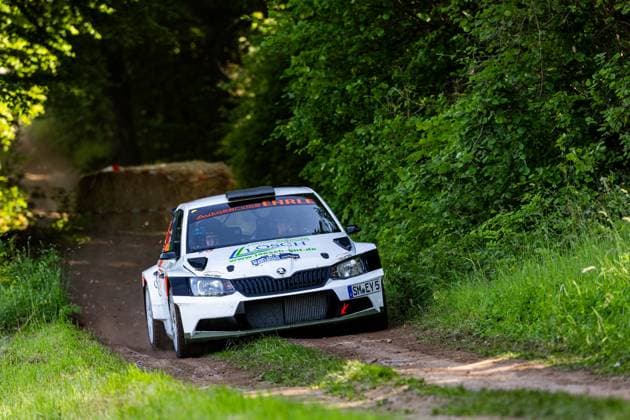 30 05 2026, GER, Motorsport Rallyesport, Maenner Frauen, Saison 2026, 61 RSC Rallye Wartburg RSC Rallye Super Cup powered by Carunion org MC Eisenach LOESCH, Herbert DEU QUAST, Lara DEU Skoda Fabia R5 On Saturday afternoon, the drivers entered the last special stage Flachsgrund powered by Formella Bau GmbH 99817 Eisenach Festplatz Spicke Thüringen Germany