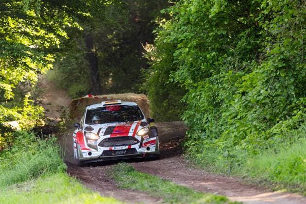 30 05 2026, GER, Motorsport Rallyesport, Maenner Frauen, Saison 2026, 61 RSC Rallye Wartburg RSC Rallye Super Cup powered by Carunion org MC Eisenach HAHN, Reiner DEU PFAFF, Bianca DEU Ford Fiesta On Saturday afternoon, the drivers entered the last special stage Flachsgrund powered by Formella Bau GmbH 99817 Eisenach Festplatz Spicke Thüringen Germany