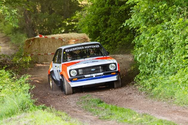 30 05 2026, GER, Motorsport Rallyesport, Maenner Frauen, Saison 2026, 61 RSC Rallye Wartburg RSC Rallye Super Cup powered by Carunion org MC Eisenach MSC Horlofftal e V JAEGER, Benedikt DEU KNAUER, Matthias DEU Ford Escort MK II On Saturday afternoon, the drivers entered the last special stage Flachsgrund powered by Formella Bau GmbH 99817 Eisenach Festplatz Spicke Thüringen Germany