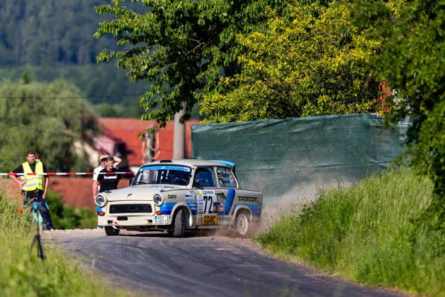 30 05 2026, GER, Motorsport Rallyesport, Maenner Frauen, Saison 2026, 61 RSC Rallye Wartburg RSC Rallye Super Cup powered by Carunion org MC Eisenach KELLER, Mario DEU DECKER, Max DEU Sachsenring Trabant Super 600 On Saturday afternoon, the drivers entered the last special stage Flachsgrund powered by Formella Bau GmbH 99817 Eisenach Festplatz Spicke Thüringen Germany