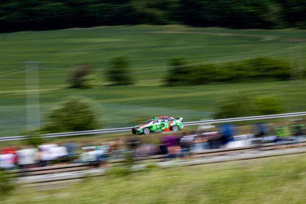 30 05 2026, GER, Motorsport Rallyesport, Maenner Frauen, Saison 2026, 61 RSC Rallye Wartburg RSC Rallye Super Cup powered by Carunion org MC Eisenach RAMONAT, Raphael DEU DERDA, Karina DEU Mitsubishi Lancer EVO X Chemnitzer AMC On Saturday afternoon, the drivers entered the last special stage Flachsgrund powered by Formella Bau GmbH 99817 Eisenach Festplatz Spicke Thüringen Germany