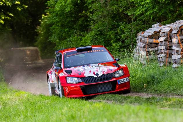 30 05 2026, GER, Motorsport Rallyesport, Maenner Frauen, Saison 2026, 61 RSC Rallye Wartburg RSC Rallye Super Cup powered by Carunion org MC Eisenach REINDL, Rudolf DEU EHRLE, Michael DEU Skoda Fabia R5 On Saturday afternoon, the drivers entered the last special stage Flachsgrund powered by Formella Bau GmbH 99817 Eisenach Festplatz Spicke Thüringen Germany